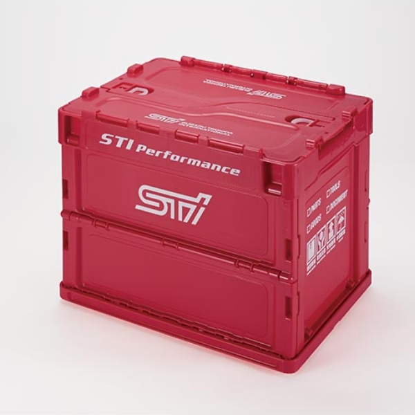 STI 折りたたみコンテナS CHERRY RED