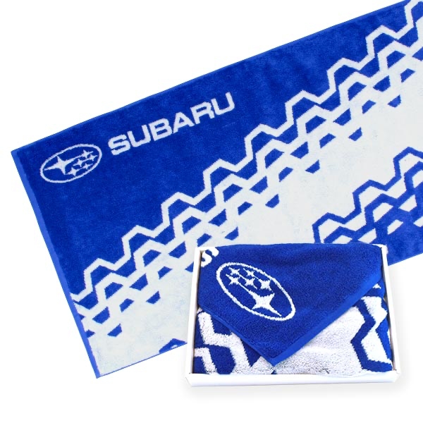 SUBARU 今治製 ヘキサゴン柄バスタオル