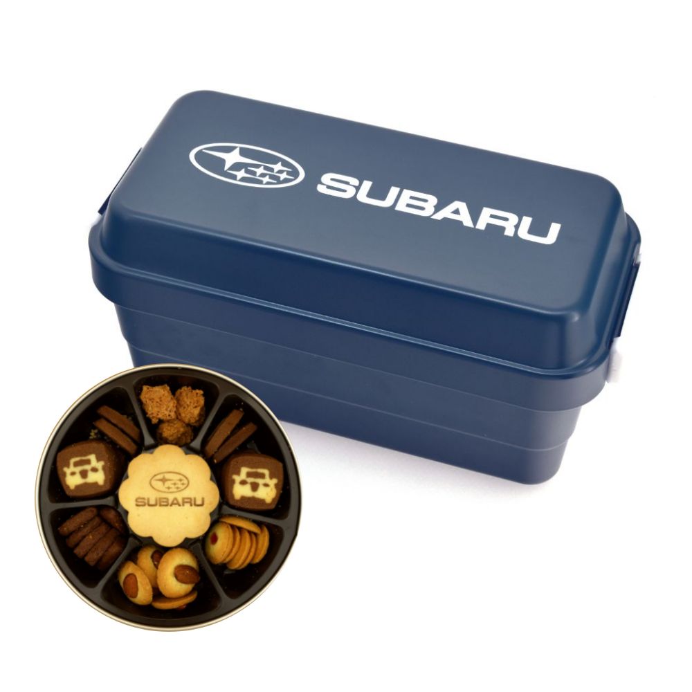 SUBARUランチボックス(長角)& ユーハイムクッキー