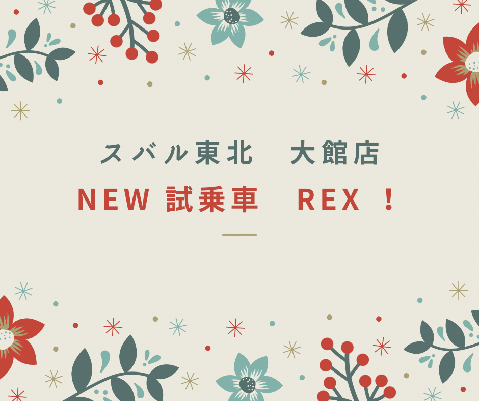 ☆大館店☆NEW REX 試乗車