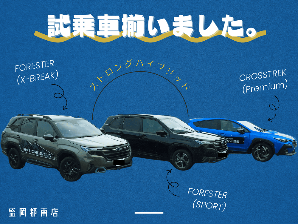 ◇─ 盛岡都南店 ─◇ 人気の試乗車揃いました！