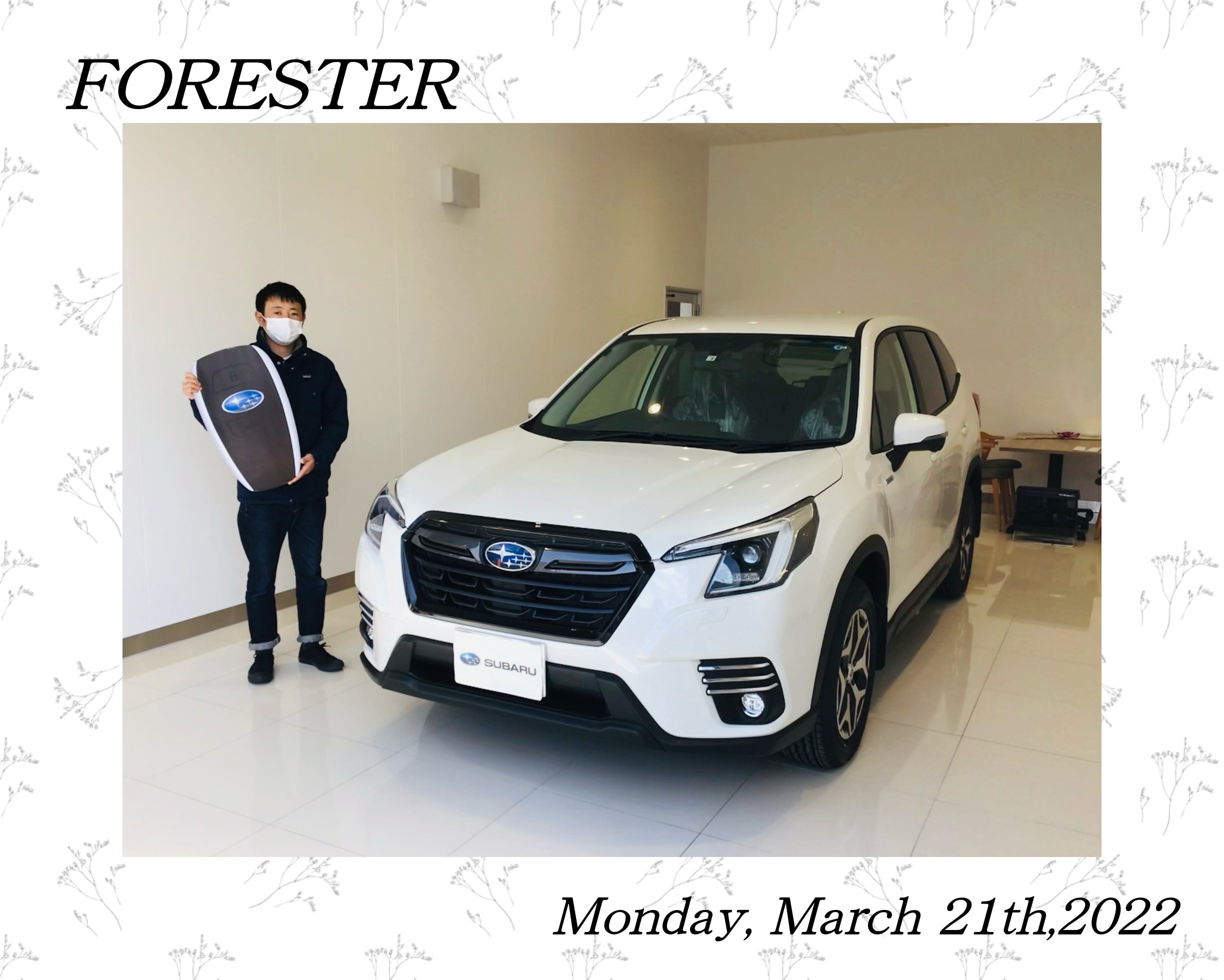 ☆一関インター店☆　「ＦＯＲＥＳＴＥＲ」ご納車☆彡