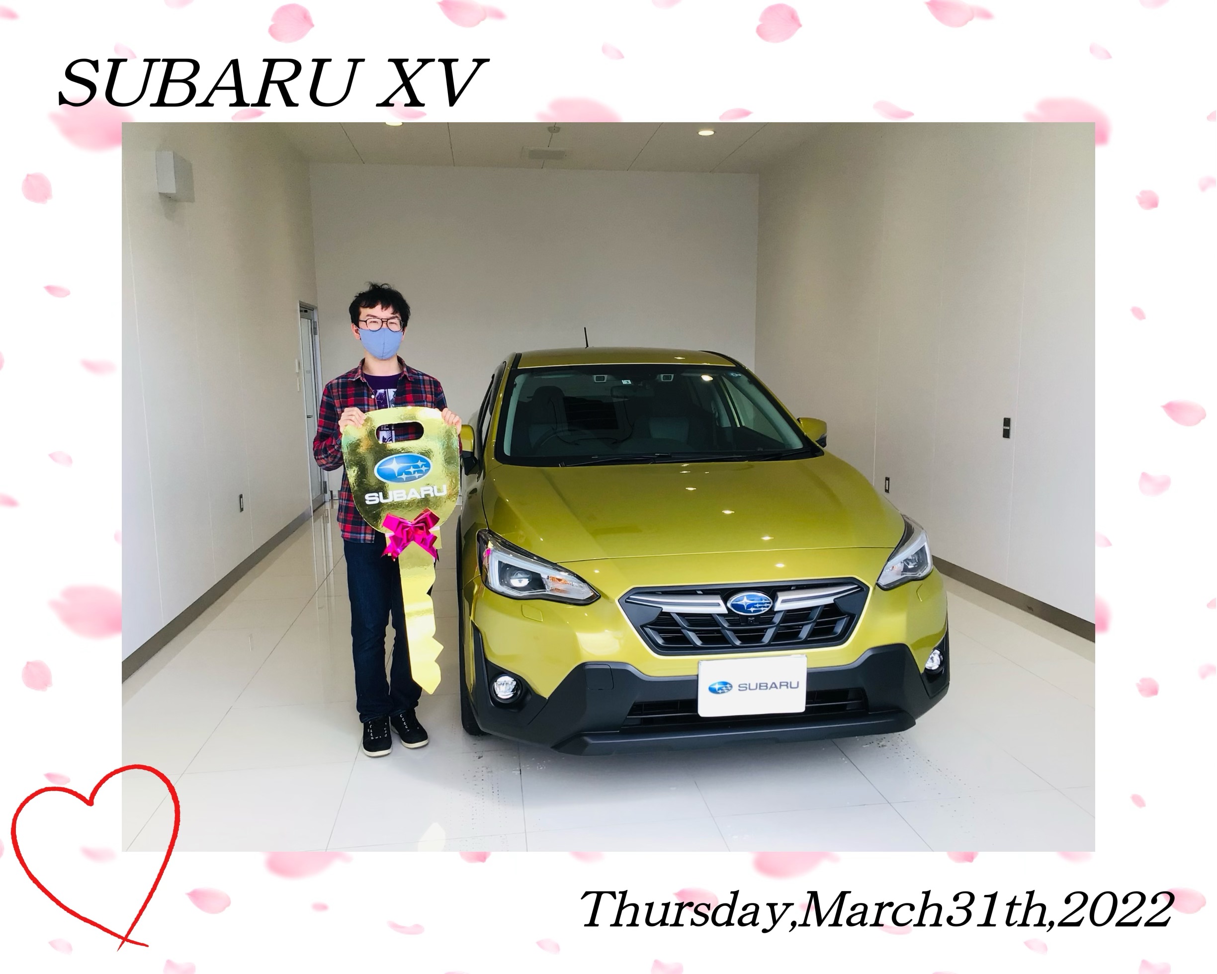 ☆一関インター店☆　熊谷様「ＳＵＢＡＲＵ　ＸＶ」ご納車☆彡