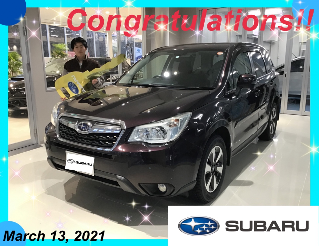 ♦　カースポット天童店　高嶋様　FORESTER　ご納車　♦