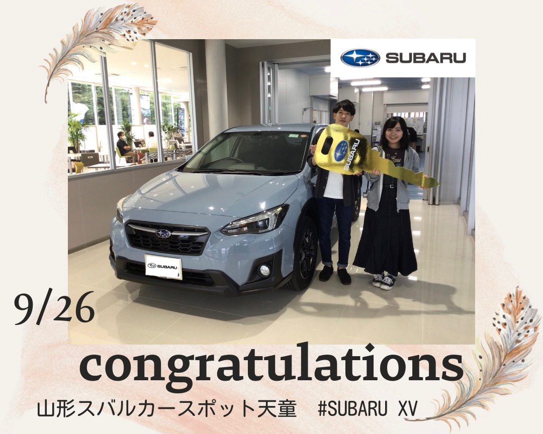 ♦　カースポット天童　藤本様　SUBARU XV　ご納車　♦