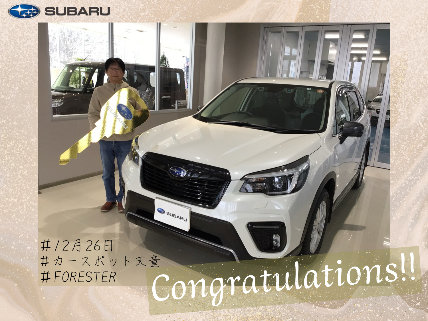 ♦　カースポット天童　佐藤様　FORESTER　ご納車　♦