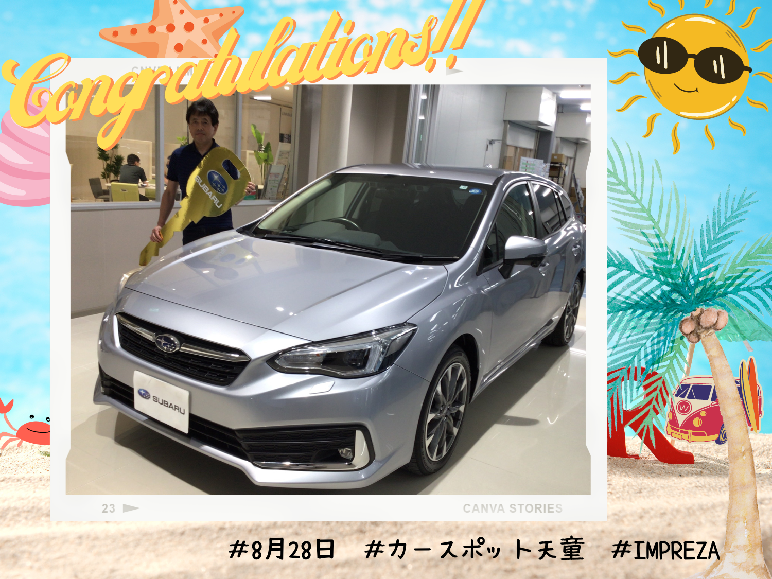 ♦　カースポット天童　新関様　IMPREZA　ご納車　♦