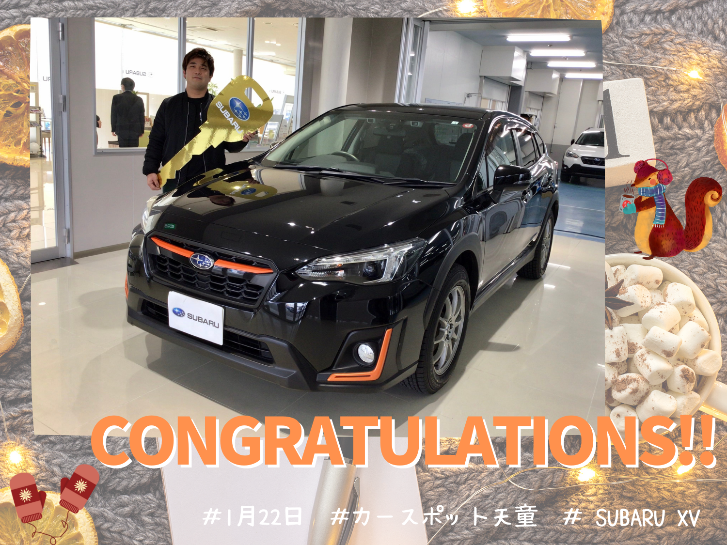 ♦　カースポット天童　東海林様　SUBARU XV　ご納車　♦